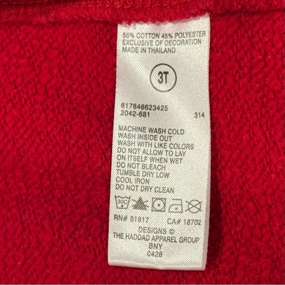Nike Hoodie Jacket Youth 3T Red Full Zip Athletic Logo Toddler